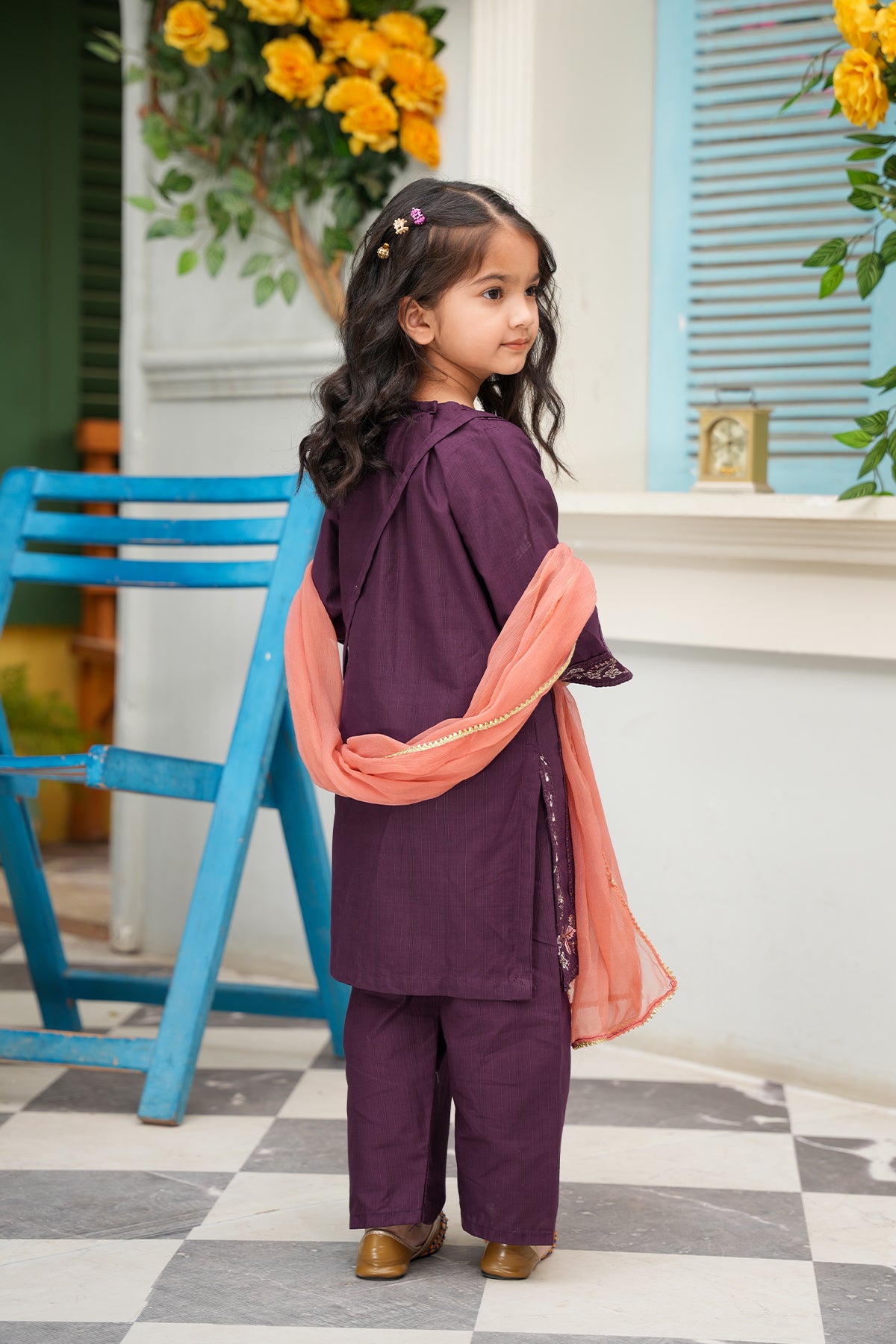 Zoya – Royal Purple Embroidered Festive 4-Pc Set