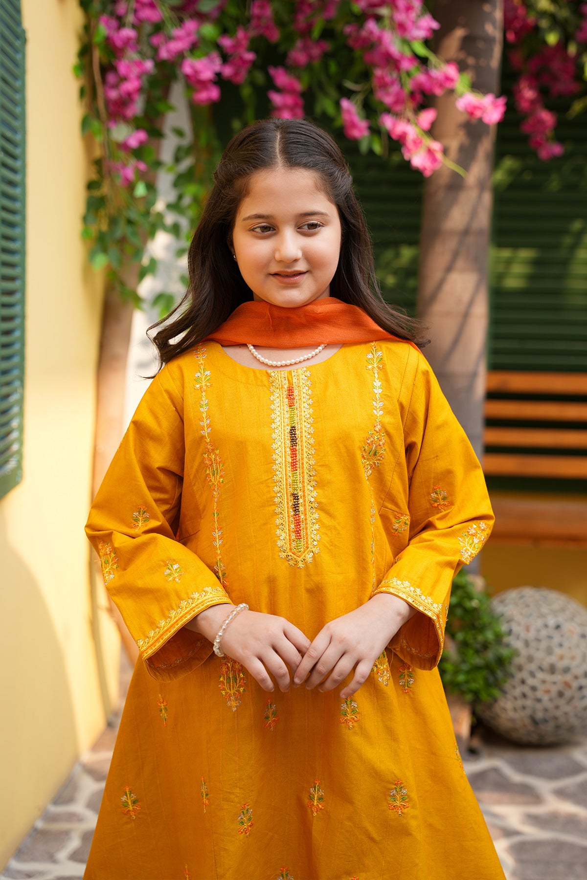 Zarsanga – Mustard Gold Flared Festive Set