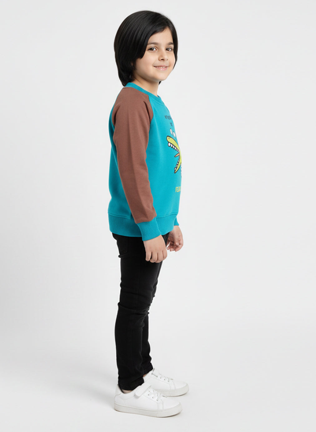 Dino Pop Sweatshirt – Blue Mix
